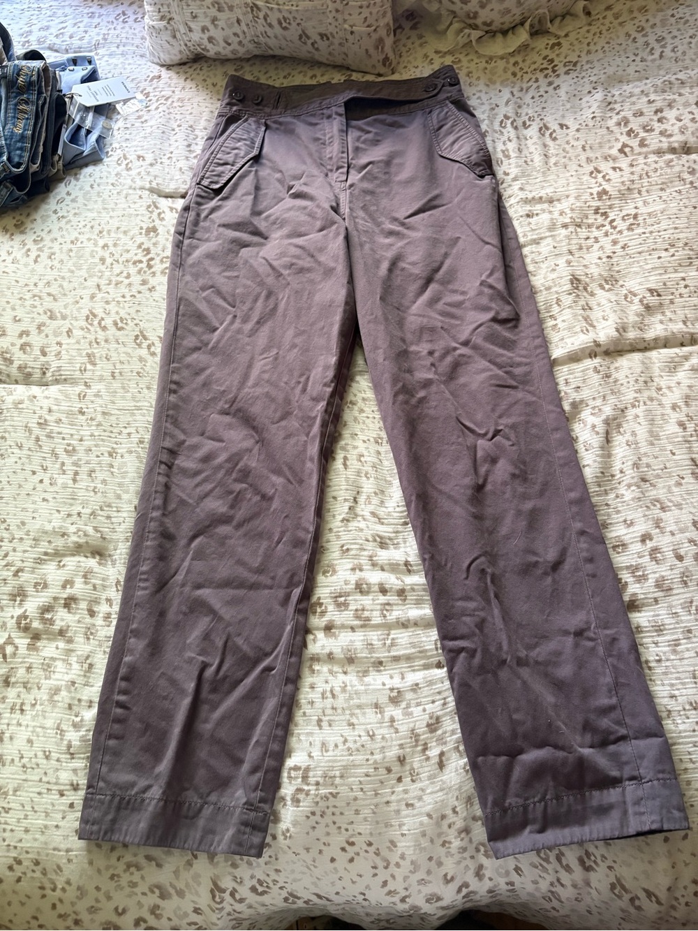 rag & bone woman’s Straight-Leg Chinos in Mauve Brown